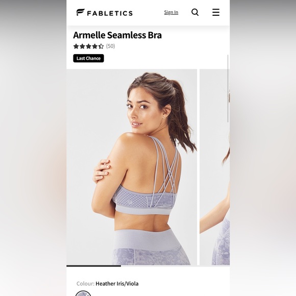 Fabletics Bra - Medium - Purple- Matching Capris also available 💜 - Picture 3 of 3